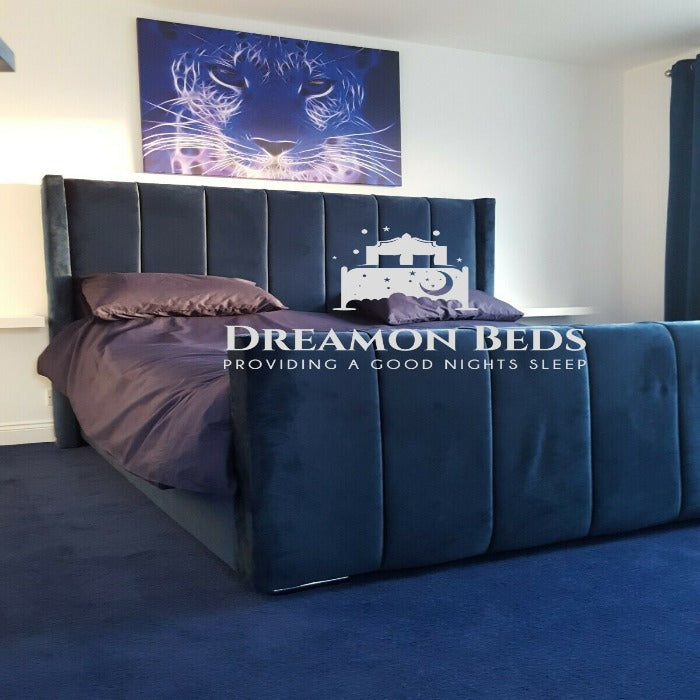 New York Wingback Bed Frame available with Ottoman or Divan storage
