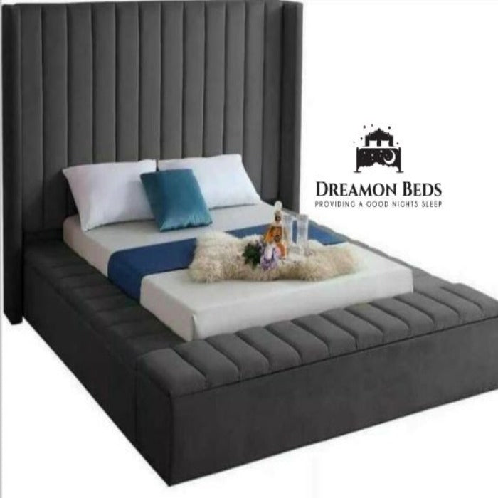 4FT6 Double Ambassador Bed Slate Plush Panel Bed