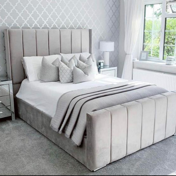 Dreamon Beds Elly Wingback Bed Plush Velvet Coniston 5FT King Size