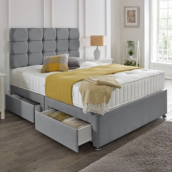 Davis Divan Bed Set With Mattress And Storage