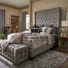 Riviera Wingback Bed Frame available with Ottoman Storage