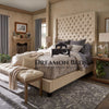 Riviera Wingback Bed Frame available with Ottoman Storage