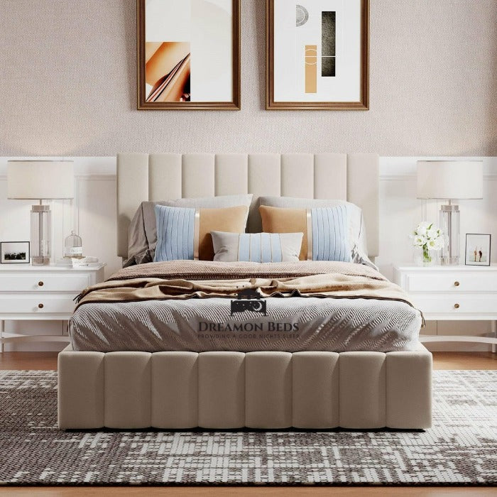 Sophia Sleigh Bed Frame Available With Ottoman or Divan Storage