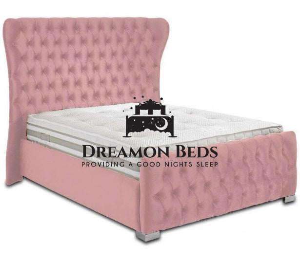 Tayrona Wingback Bed Frame Available with Divan or Ottoman Storage