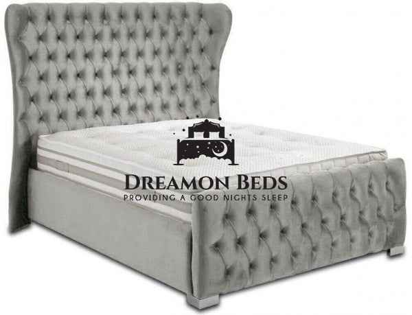 Tayrona Wingback Bed Frame Available with Divan or Ottoman Storage