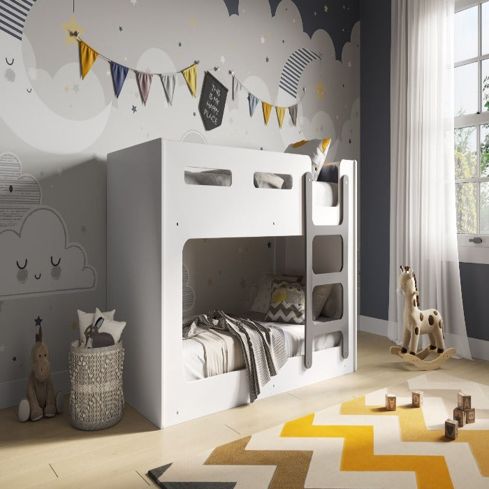 Astronaut Pod Kids Bunk Bed In White