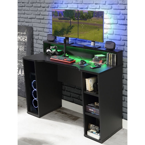 Power X computer gaming desk with colour changing LED lights