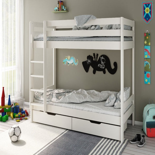 Solid oak bunk beds store twin over full