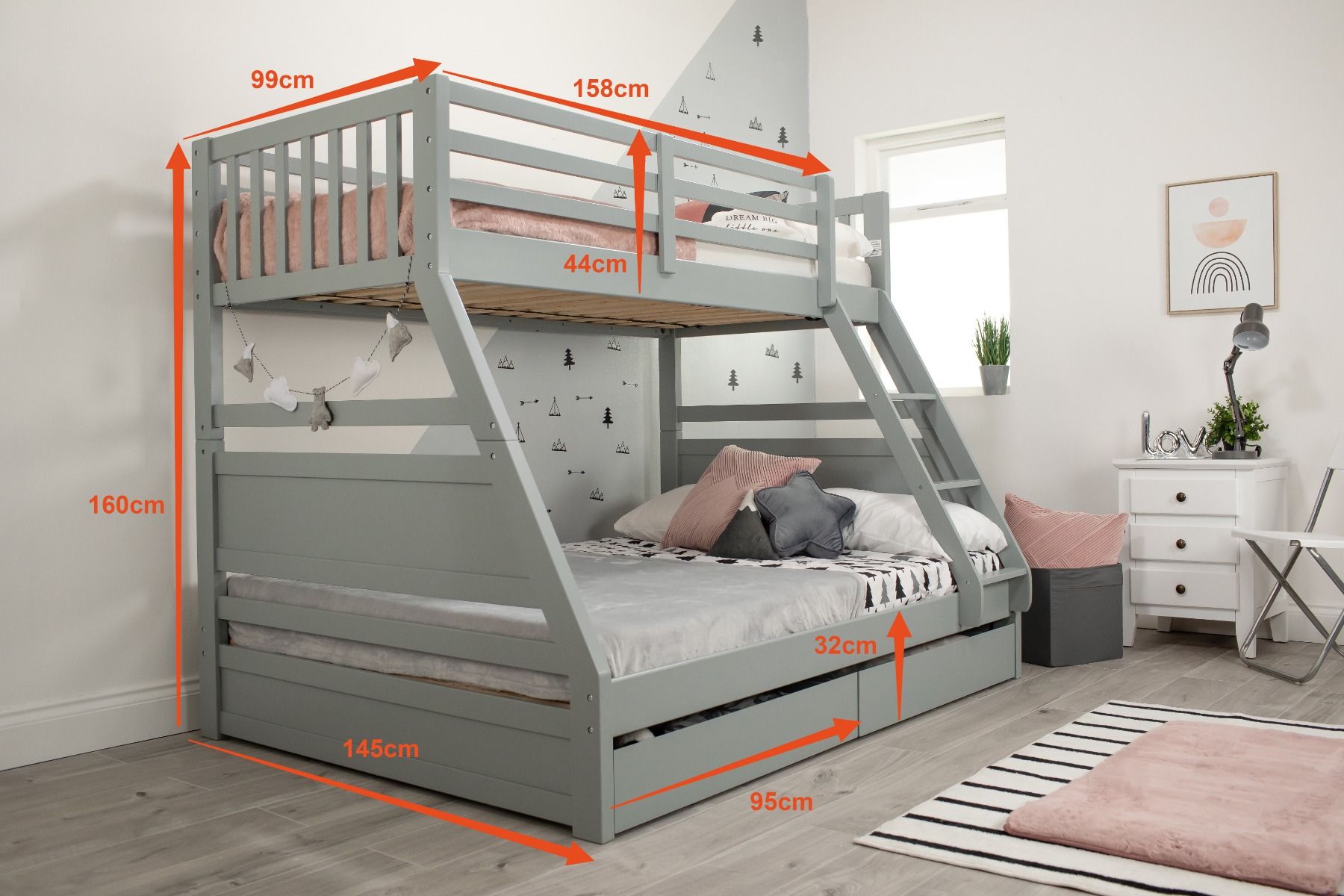 Ollie Triple Bunk Bed