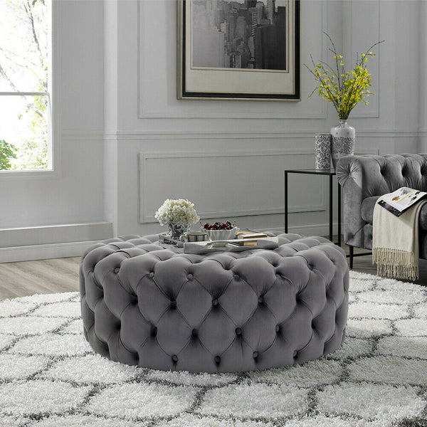 Manila Chesterfield Buttoned Pouffe